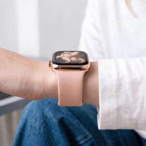 Tech-Protect SILIKONINIS DIRŽELIS WATCH 8 / 9 / 10 / 11 / 12 / SE / ULTRA (44 / 45 / 46 / 49 MM) DUSTY ROSE - Image 7