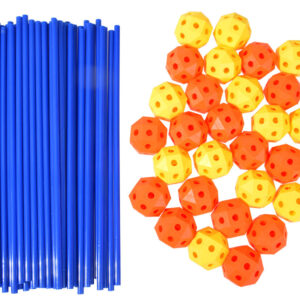 Konstrukcinės kaladėlės LARGE STRAWS 81el tūbelėje ZA3873 - Image 2