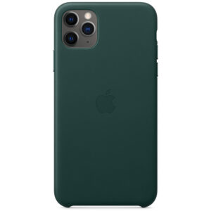 Odinė dėklas Apple iPhone 11 Pro Max – miško žalia