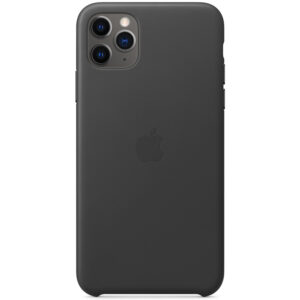 Odinė dėklas Apple iPhone 11 Pro Max - Juoda