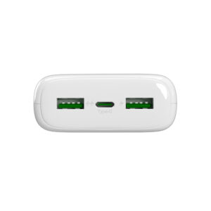 Išorinė baterija Puro DAILY 20 PLUS 20000mAh 2x USB-A / 1x USB-C 22.5W PD AFC - balta - Image 2
