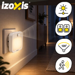 LED naktinė lempa su judesio jutikliu - 2 vnt. Izoxis - Image 4