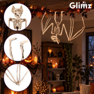 Šikšnosparnio skeletas - dekoracija 30 cm Glimz - Image 4