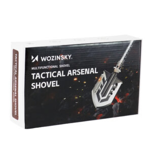 Wozinsky WSS-211 išgyvenimo ir bushcraft kastuvas daugiafunkcis peilis stiklo daužiklis titnagas švilpukas harpūnas 21 viename - pilkas - Image 5