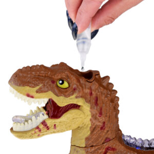 Gestais valdomas dinozauras + RC nuotolinio valdymo pultas 2in1 kvėpuoja, riaumoja, šviečia, šoka RC0625 BR - Image 3