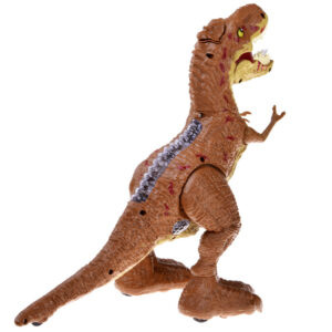 Gestais valdomas dinozauras + RC nuotolinio valdymo pultas 2in1 kvėpuoja, riaumoja, šviečia, šoka RC0625 BR - Image 8