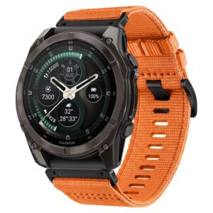 Tech-Protect NYLON CLASSIC GARMIN FENIX 5X / 5X PLUS / 6X / 6X PRO / 7X / 8 / 8 PRO / 9 / 9 PRO (51 MM) SIGNAL ORANGE