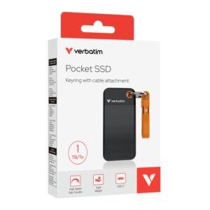 Verbatim 32193 Išorinis SSD diskas 1TB, USB-C 3.2 Gen 2, M.2, iki 1000MB/s, Juoda/Oranžinė - Image 2