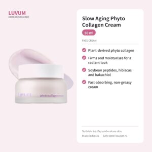 LUVUM Slow Aging Phyto Collagen veido kremas 50 ml - korėjietiškas kremas su augaliniu kolagenu - Image 2