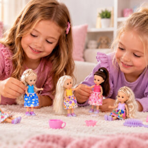 Žavios mini lėlės žaidimams. Lėlė 12 cm, 6 vnt. ZA4755 - Image 5