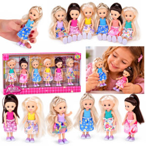 Žavios mini lėlės žaidimams. Lėlė 12 cm, 6 vnt. ZA4755