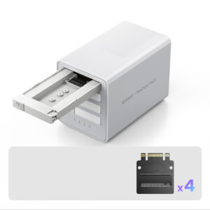 Orico 8848U4 DAS serijos 4 skyrių M.2 NVMe SSD diskų masyvas – baltas - Image 3