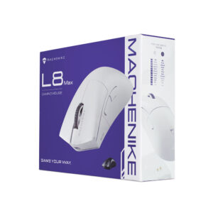 Machenike L8 Max belaidė žaidimų pelė su įkrovimo stotele – juoda - Image 5