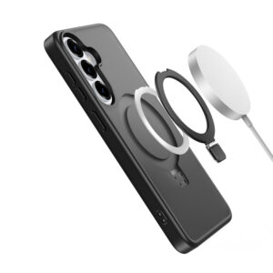 Dux Ducis Yind dėklas, skirtas Samsung Galaxy S26 su stovu, suderinamas su MagSafe - Juodas - Image 6