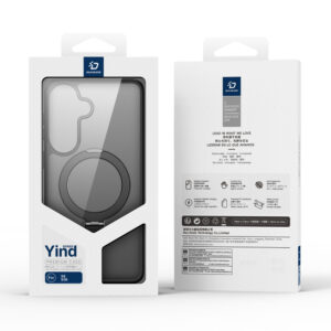 Dux Ducis Yind dėklas, skirtas Samsung Galaxy S26 su stovu, suderinamas su MagSafe - Juodas - Image 9