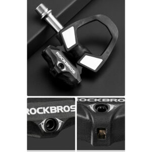 Rockbros RD9 Shimano SPD-SL anglies pluošto ir titano lydinio pedalai – juodi - Image 5