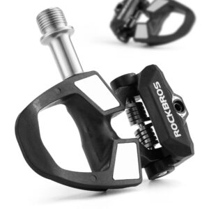 Rockbros RD9 Shimano SPD-SL anglies pluošto ir titano lydinio pedalai – juodi - Image 7
