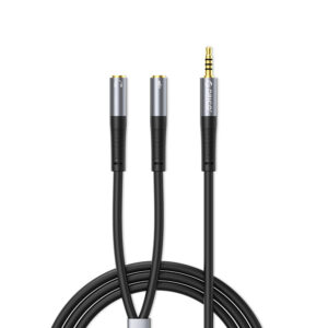 Orico AX2 garso adapteris mini jack 3.5 mm ausinių ir mikrofono skirstytuvas 1 m – juodas