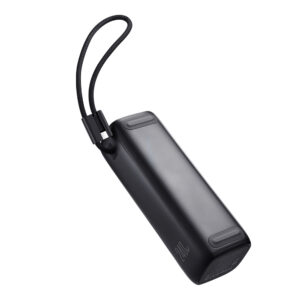 Joyroom PODIX PR70 25000mAh išorinė baterija iki 240W su dviem integruotais USB-C laidais ir dviem TFT ekranais – Pilka - Image 2