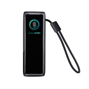 Joyroom PODIX PR70 25000mAh išorinė baterija iki 240W su dviem integruotais USB-C laidais ir dviem TFT ekranais – Pilka - Image 3