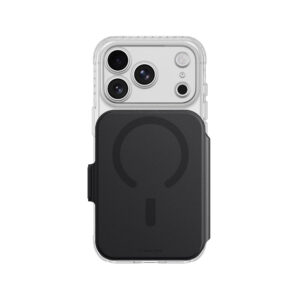 AmazingThing Titan Pro Lens Flip Set iPhone 18 Pro Max dėklas su pinigine, suderinamas su MagSafe - Juodas