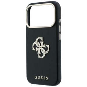 Guess Smooth & Big Strass Logo dėklas, skirtas iPhone 18 Pro Max / 17 Pro Max - Juodas - Image 6