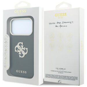 Guess Smooth & Big Strass Logo dėklas, skirtas iPhone 18 Pro Max / 17 Pro Max - Juodas - Image 8