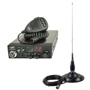 CB radijo stoties komplektas PNI ESCORT CB 8024 ASQ + CB antena PNI ML145 su magnetu 145 / PL