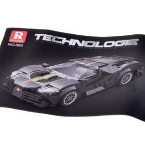 Techninių kaladėlių sportinis automobilis BLACK LUXURY hiperautomobilis 298-vnt. ZA5785 - Image 7