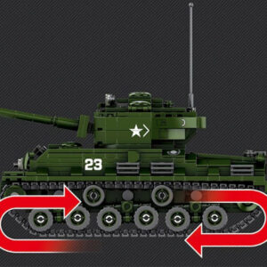 Reobrix licencijuotas konstravimo rinkinys Sherman M4A3E8 tankas 839 vnt. ZA5806 - Image 6