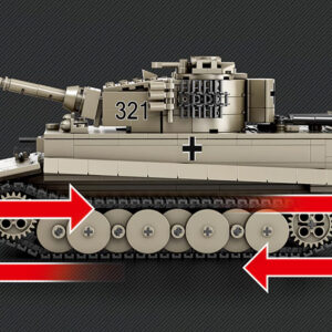 Konstruktorius tankas TIGER I World of Tanks 1140 det. 1:28 ZA5807 - Image 7