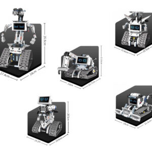 5-in-1 nuotoliniu būdu valdomas konstravimo rinkinys – sukonstruokite ROBOTUS ir atgaivinkite juos! RC0742 - Image 4