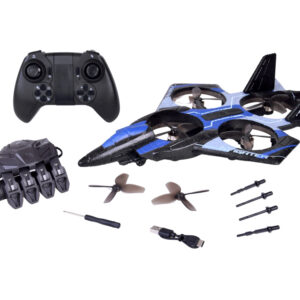 Kovinis dronas „Shooting Drone Combat“ – nuotolinio valdymo pirštinė ir RC0750 pultelis - Image 2