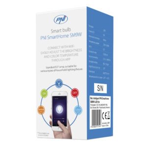 Išmanioji PNI SmartHome SM9W 9W LED lemputė su reguliuojamu apšvietimu, programuojama, suderinama su WiFi, Google Home, Alexa - Image 5