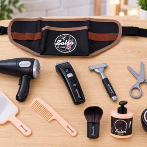 BARBER kirpimo rinkinys vaikams – diržas + priedai ZA6217 - Image 2