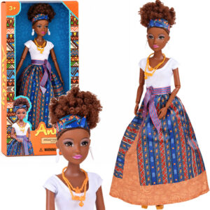 Lėlė Anlily spalvingu afrikietiškos Kwanzaa šventės stiliumi ZA6222