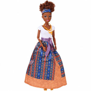 Lėlė Anlily spalvingu afrikietiškos Kwanzaa šventės stiliumi ZA6222 - Image 3