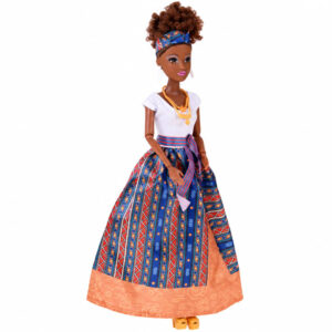 Lėlė Anlily spalvingu afrikietiškos Kwanzaa šventės stiliumi ZA6222 - Image 2