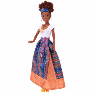 Lėlė Anlily spalvingu afrikietiškos Kwanzaa šventės stiliumi ZA6222 - Image 4