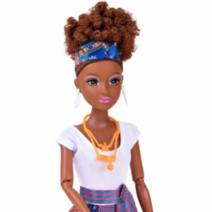 Lėlė Anlily spalvingu afrikietiškos Kwanzaa šventės stiliumi ZA6222 - Image 6