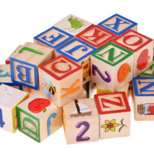 Medinės lavinamosios kaladėlės – raidės, skaičiai ir paveikslėliai ALPHABET 27vnt. ZA6239 - Image 4