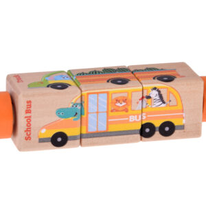 Besisukantis medinis dėlionės žaidimas 4 TRANSPORTO PRIEMONĖS paveikslėliams surinkti ZA6241 - Image 5