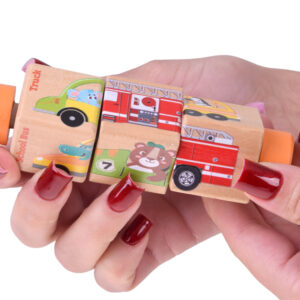 Besisukantis medinis dėlionės žaidimas 4 TRANSPORTO PRIEMONĖS paveikslėliams surinkti ZA6241 - Image 3
