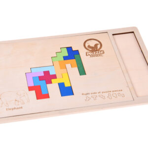 Medinis dėlionės žaidimas TETRIS 6 gyvūnai + pikselių kaladėlės ZA6244 - Image 5