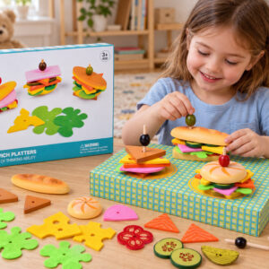 Medinių ir veltinio 3D sumuštinių gaminimo rinkinys, 27 dalys ZA6248 - Image 5