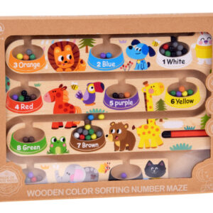 Medinė magnetinė lenta mokymuisi skaičiuoti ir spalvoms pažinti ZOO MAZE ZA6258 - Image 7