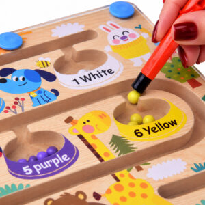 Medinė magnetinė lenta mokymuisi skaičiuoti ir spalvoms pažinti ZOO MAZE ZA6258 - Image 5