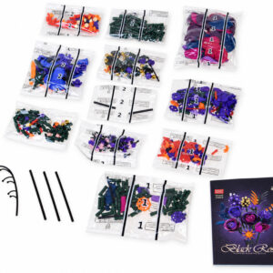 Gėlių kaladėlės DARK ROSES violetinė gėlių puokštė 665 vnt. ZA6264 - Image 3