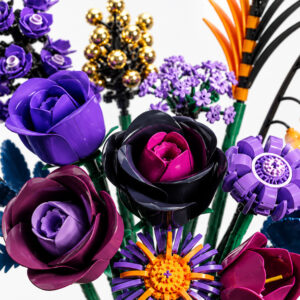 Gėlių kaladėlės DARK ROSES violetinė gėlių puokštė 665 vnt. ZA6264 - Image 7