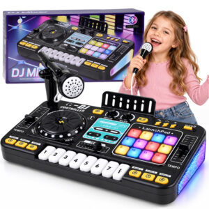 DJ valdiklis MIXER Šviečianti konsolė vaikams + mikrofonas ZA6303